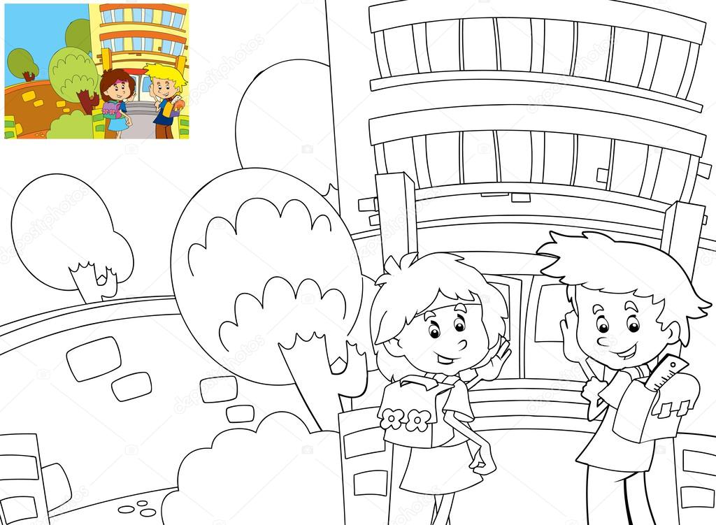 Accoglienza all’ingresso della scuola con bambini sorridenti.